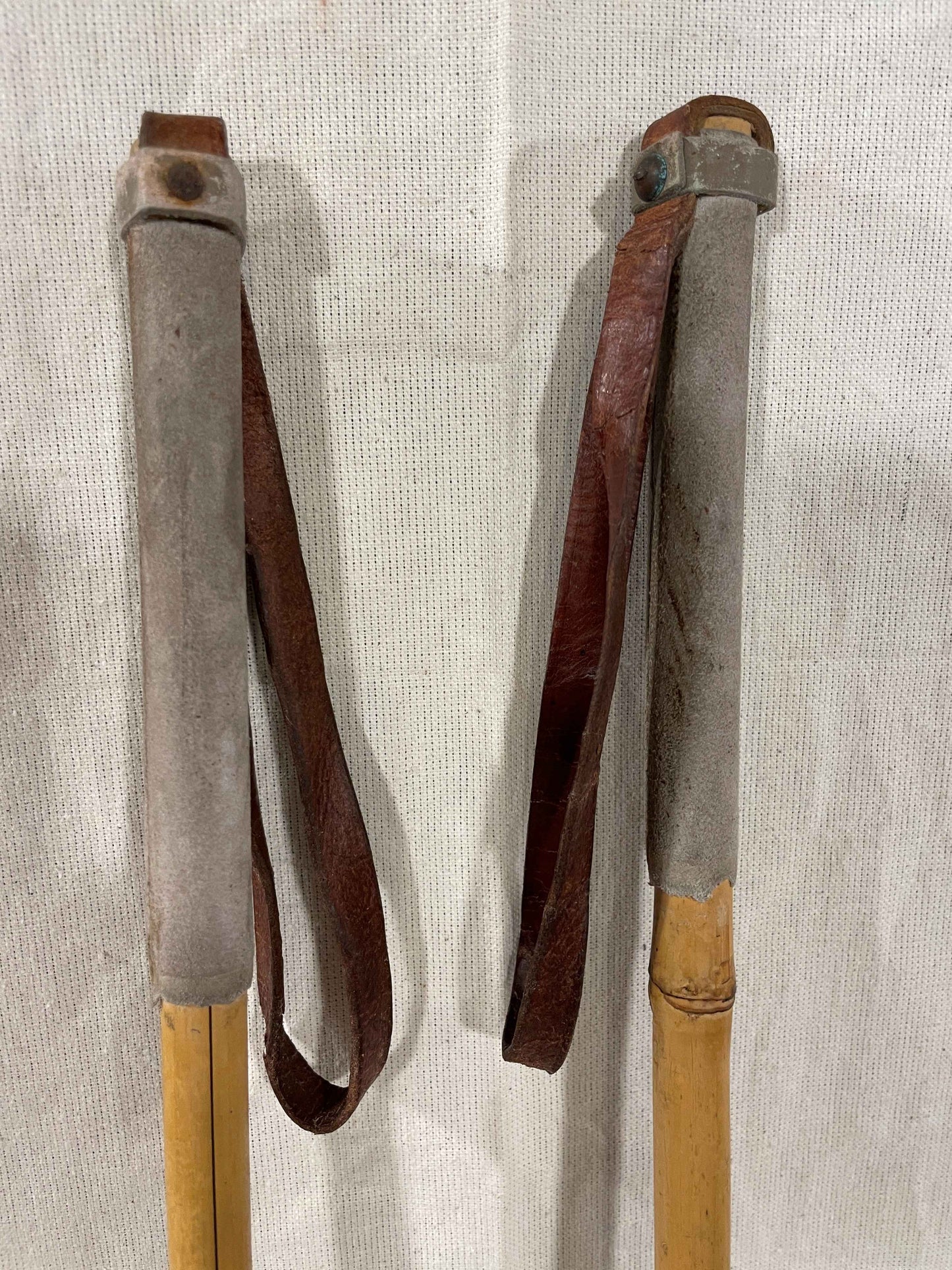 135cm Finnish Bamboo Cross-Country Ski Poles - early 1960s