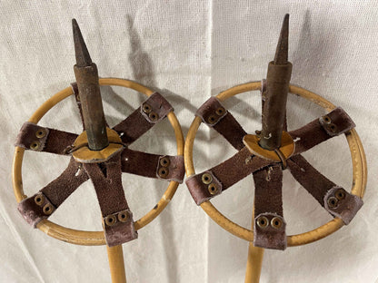135cm Finnish Bamboo Cross-Country Ski Poles - early 1960s