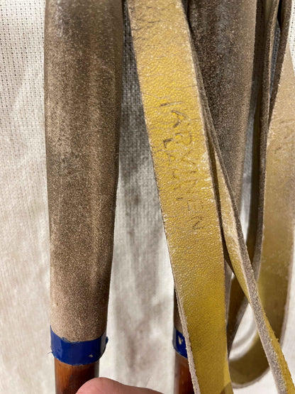 142.5cm Järvinen "Erikoiskilpa" Bamboo Cross-Country Ski Poles - late 1960s