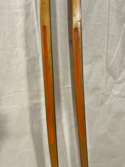 195cm Eggen "Type 2" 1970s Wood Cross-Country Racing Skis - Professionally Restored
