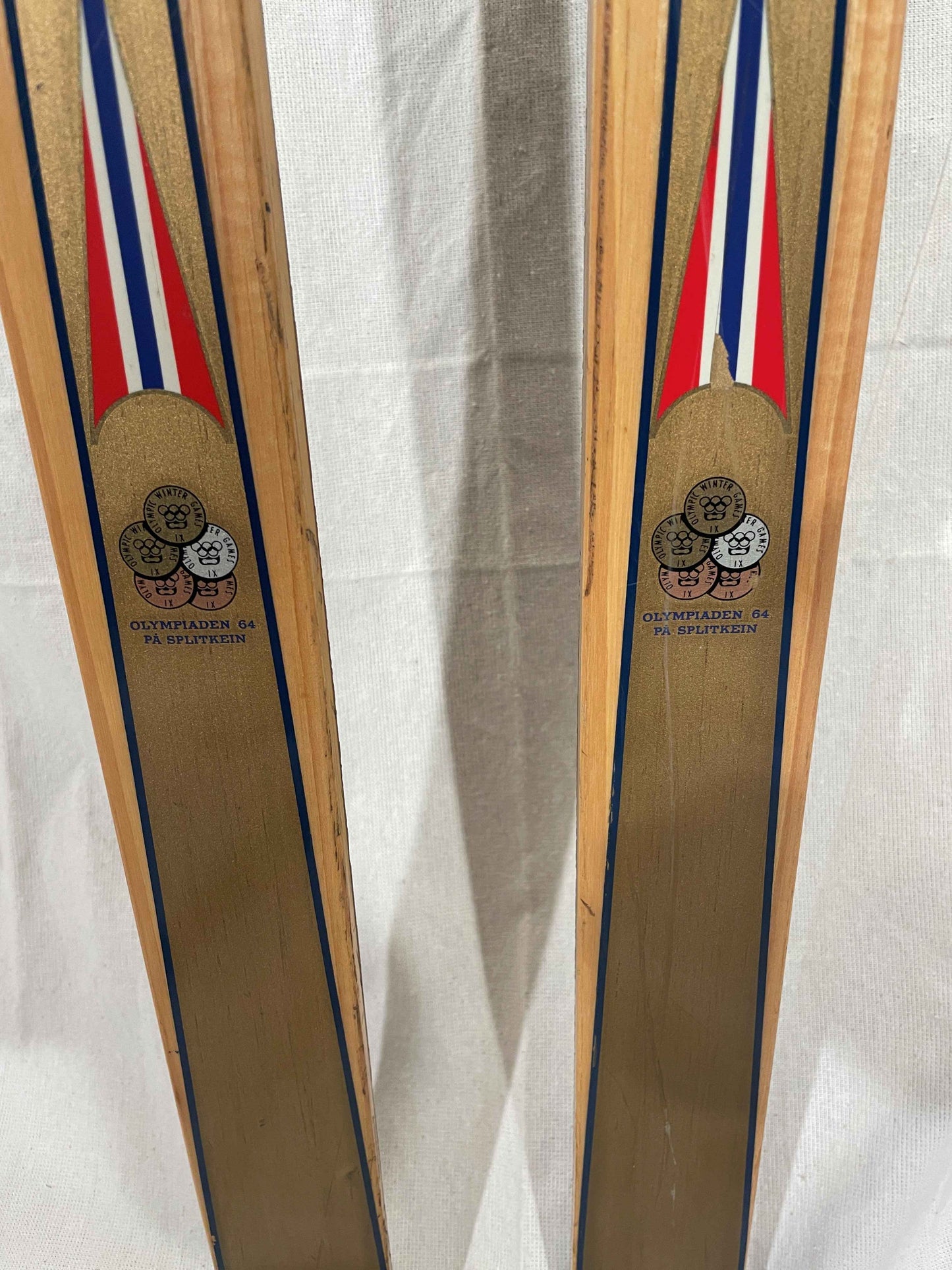 215cm Splitkein 1960s "Gullski" Wood Cross-Country Skis - Beautiful Condition!