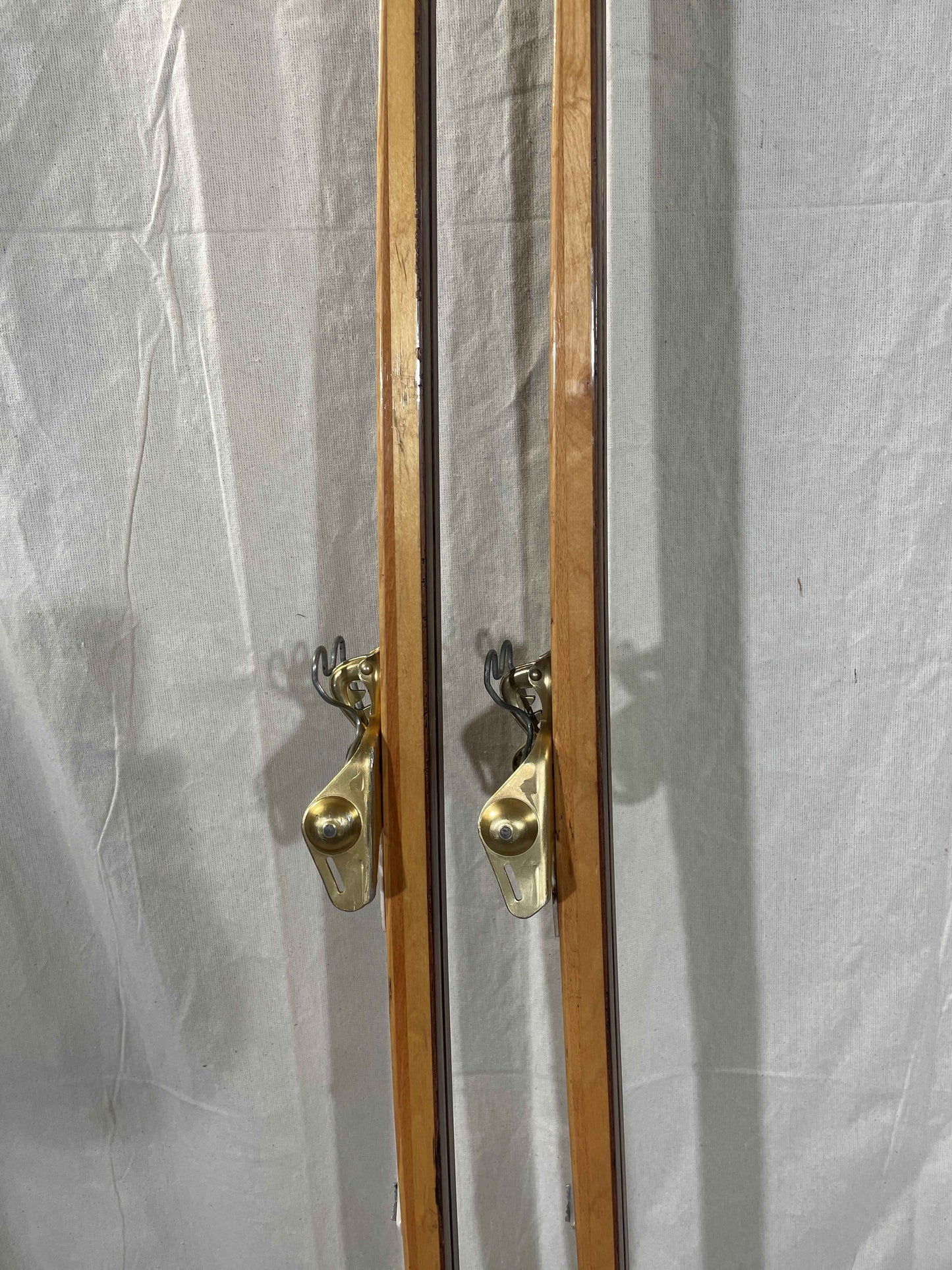215cm Splitkein 1960s "Gullski" Wood Cross-Country Skis - Beautiful Condition!