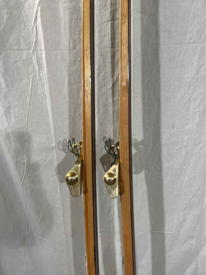 215cm Splitkein 1960s "Gullski" Wood Cross-Country Skis - Beautiful Condition!