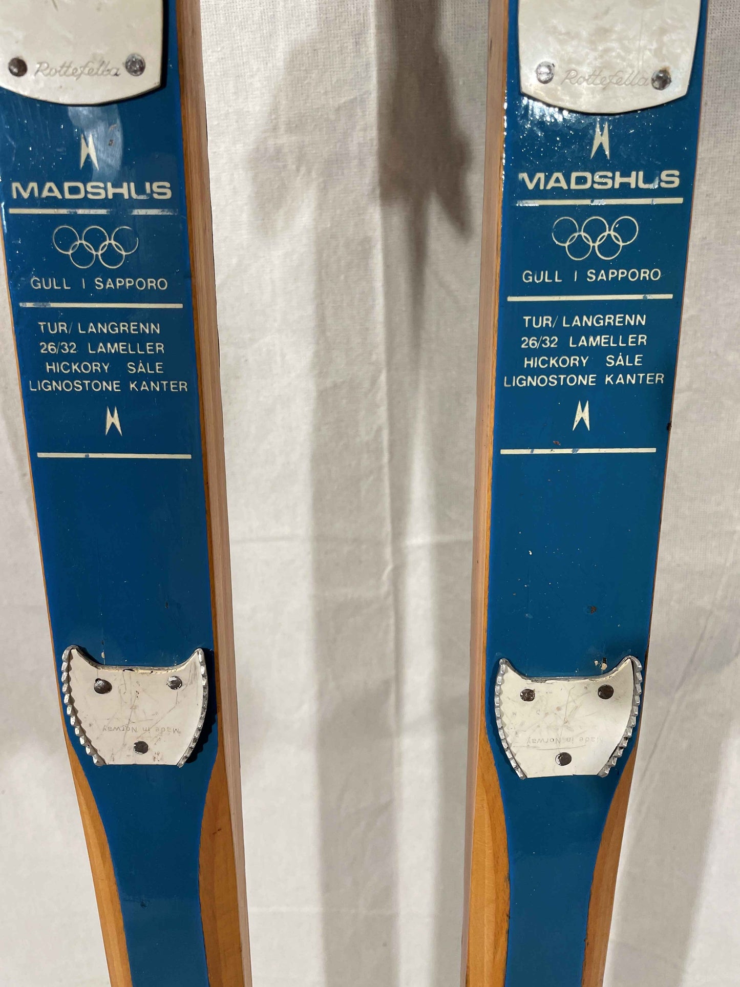 215cm Madshus Tur-Langrenn early 1970s Wood Cross-Country Skis