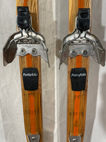 BARGAIN BIN!!! - 215cm Eggen 1970s Wood Cross-Country Racing Skis - Priced to Sell!!!