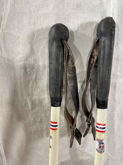 145cm Liljedahl Fiberglass Cross-Country Racing Poles - 1960s - VM Staven - RARE