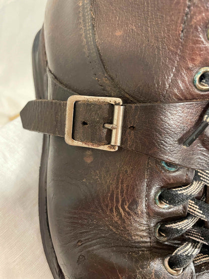 Size 44/45 (US Men's 11) - 1940s/50s Norwegian Men's Ski Boots - Beautifully Restored!