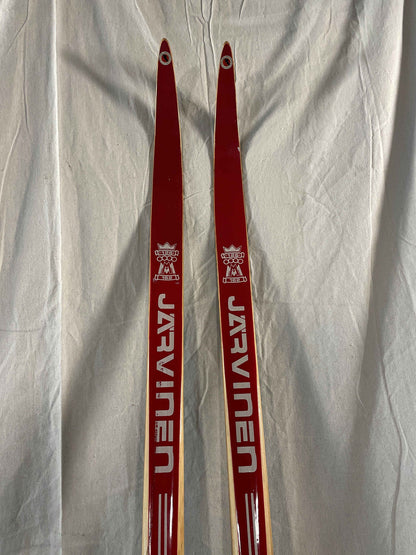 210cm Esko Järvinen Wood Cross-Country Racing Skis - 1974 - Highly Desirable Birch Base