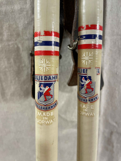 145cm Liljedahl Fiberglass Cross-Country Racing Poles - 1960s - VM Staven - RARE