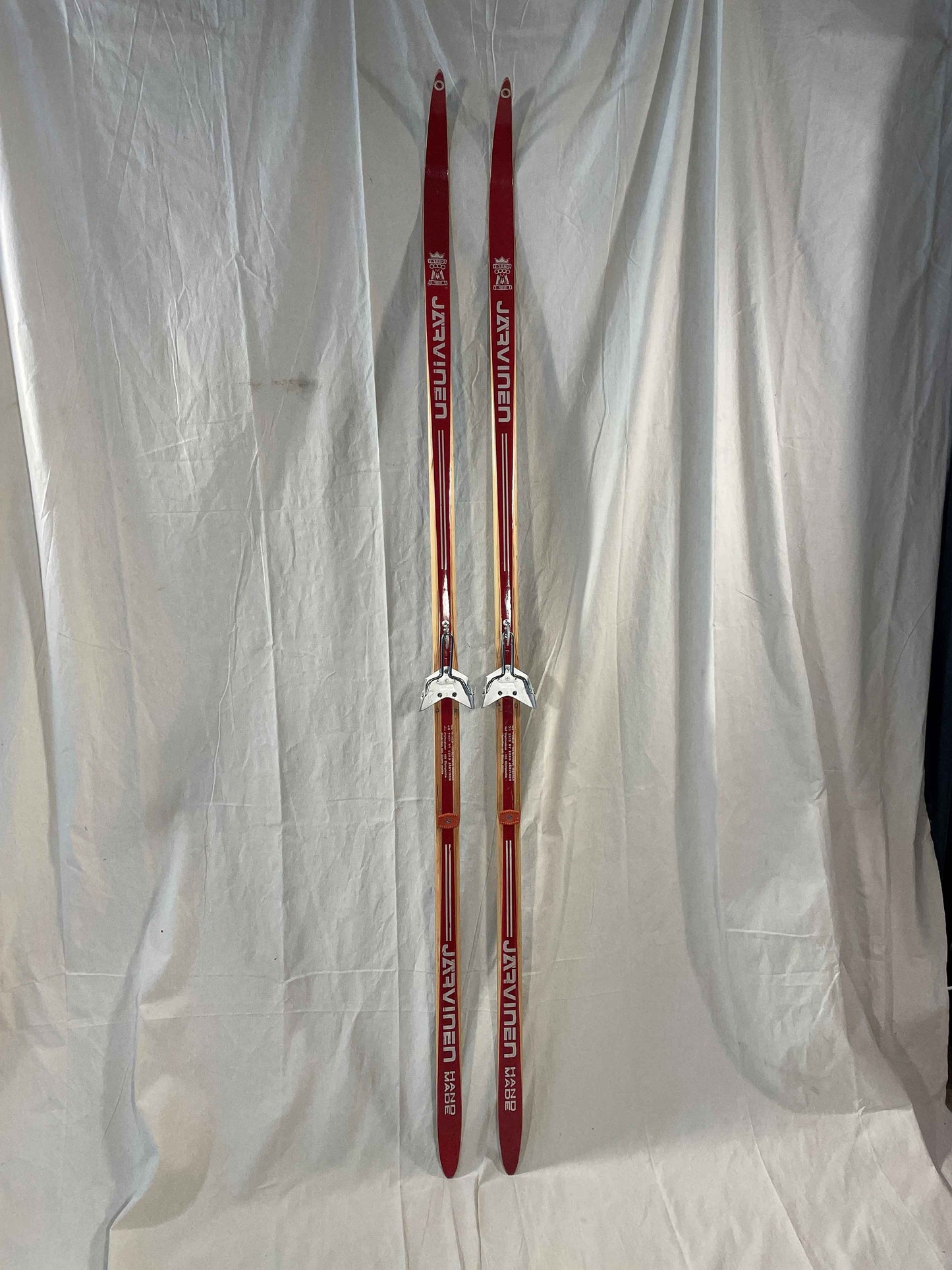 210cm Esko Järvinen Wood Cross-Country Racing Skis - 1974 - Highly Desirable Birch Base