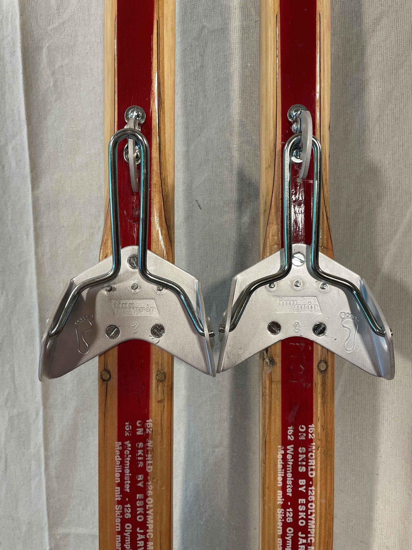 210cm Esko Järvinen Wood Cross-Country Racing Skis - 1974 - Highly Desirable Birch Base
