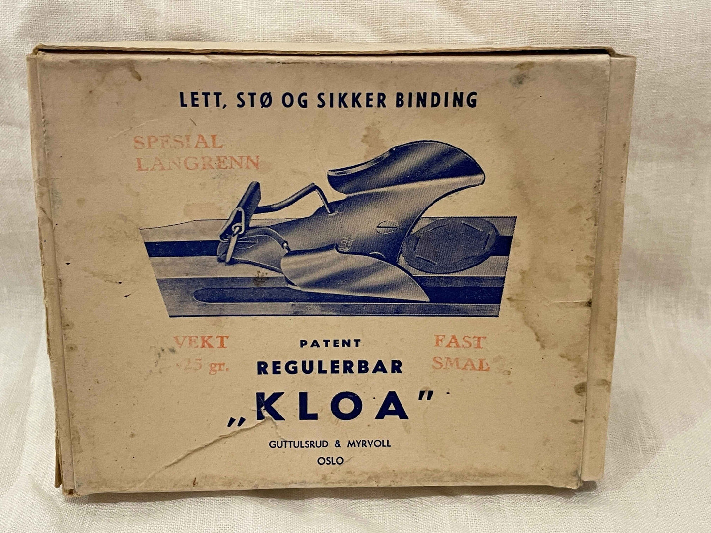 Kloa "Claw" Vintage Cross-Country Ski Bindings from Norway - 71mm - RARE