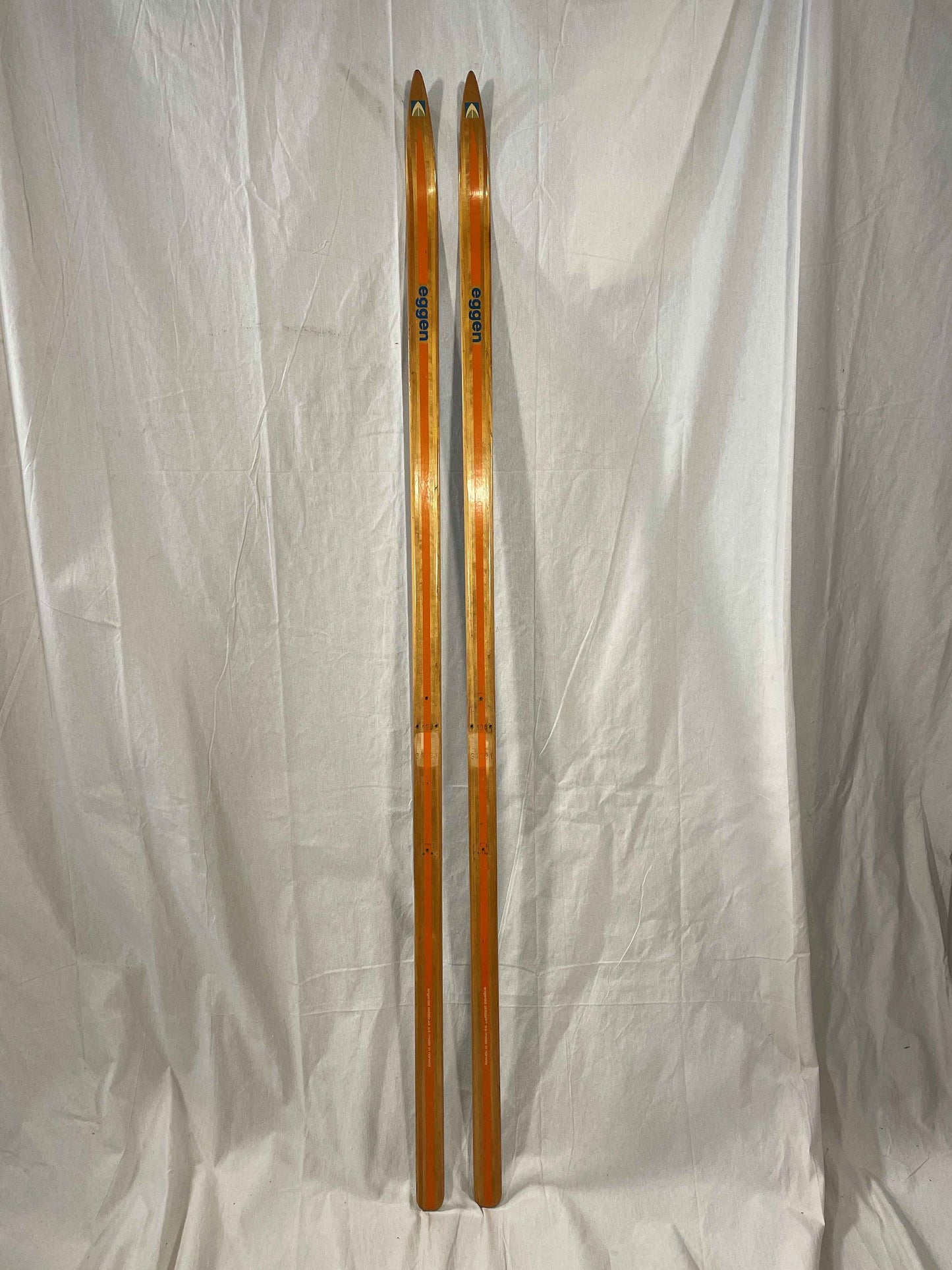 195cm Eggen "Type 2" 1970s Wood Cross-Country Racing Skis - Professionally Restored