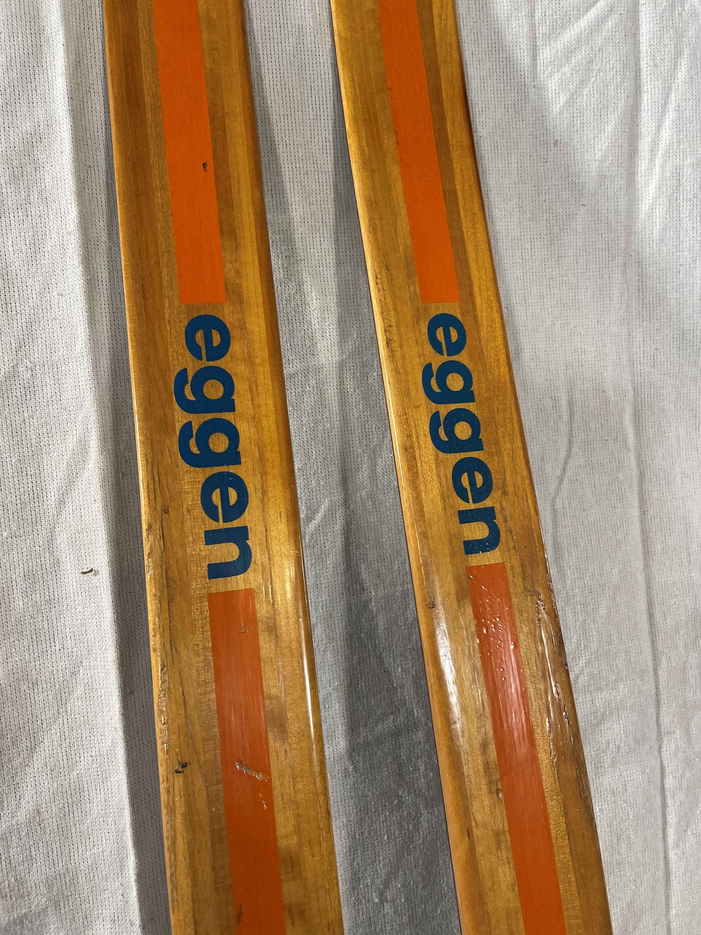 195cm Eggen "Type 2" 1970s Wood Cross-Country Racing Skis - Professionally Restored