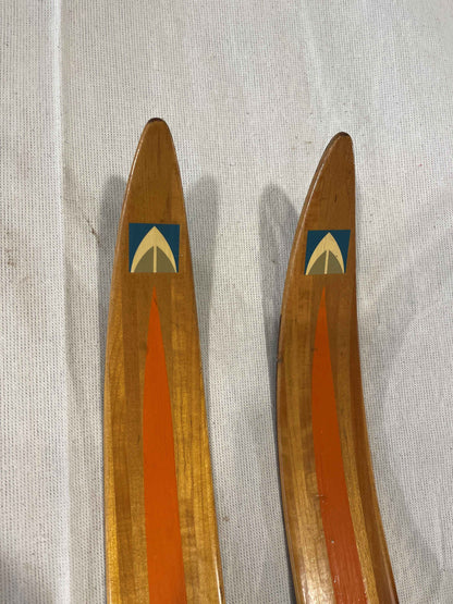 195cm Eggen "Type 2" 1970s Wood Cross-Country Racing Skis - Professionally Restored
