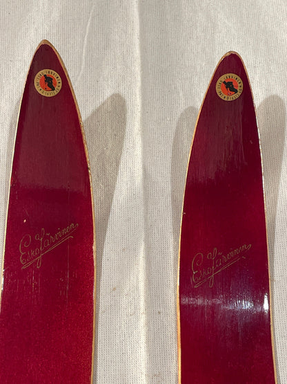 210cm Esko Järvinen "Kilpa Populär" Wood Cross-Country Skis - mid '60s - BEAUTIFUL
