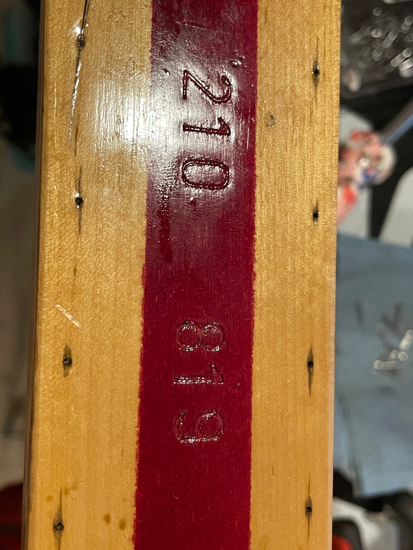 210cm Esko Järvinen "Kilpa Populär" Wood Cross-Country Skis - mid '60s - BEAUTIFUL