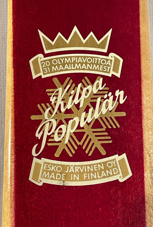 210cm Esko Järvinen "Kilpa Populär" Wood Cross-Country Skis - mid '60s - BEAUTIFUL