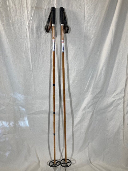 150cm Liljedahl Bamboo Cross-Country Racing Poles - 1960s - VM Staven