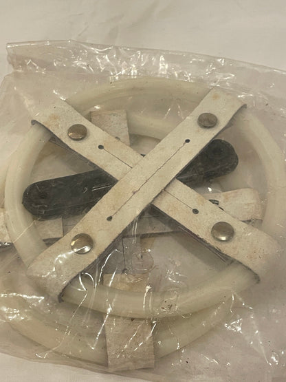 Leather/Plastic Ski Baskets from 1960s - NEVER USED!
