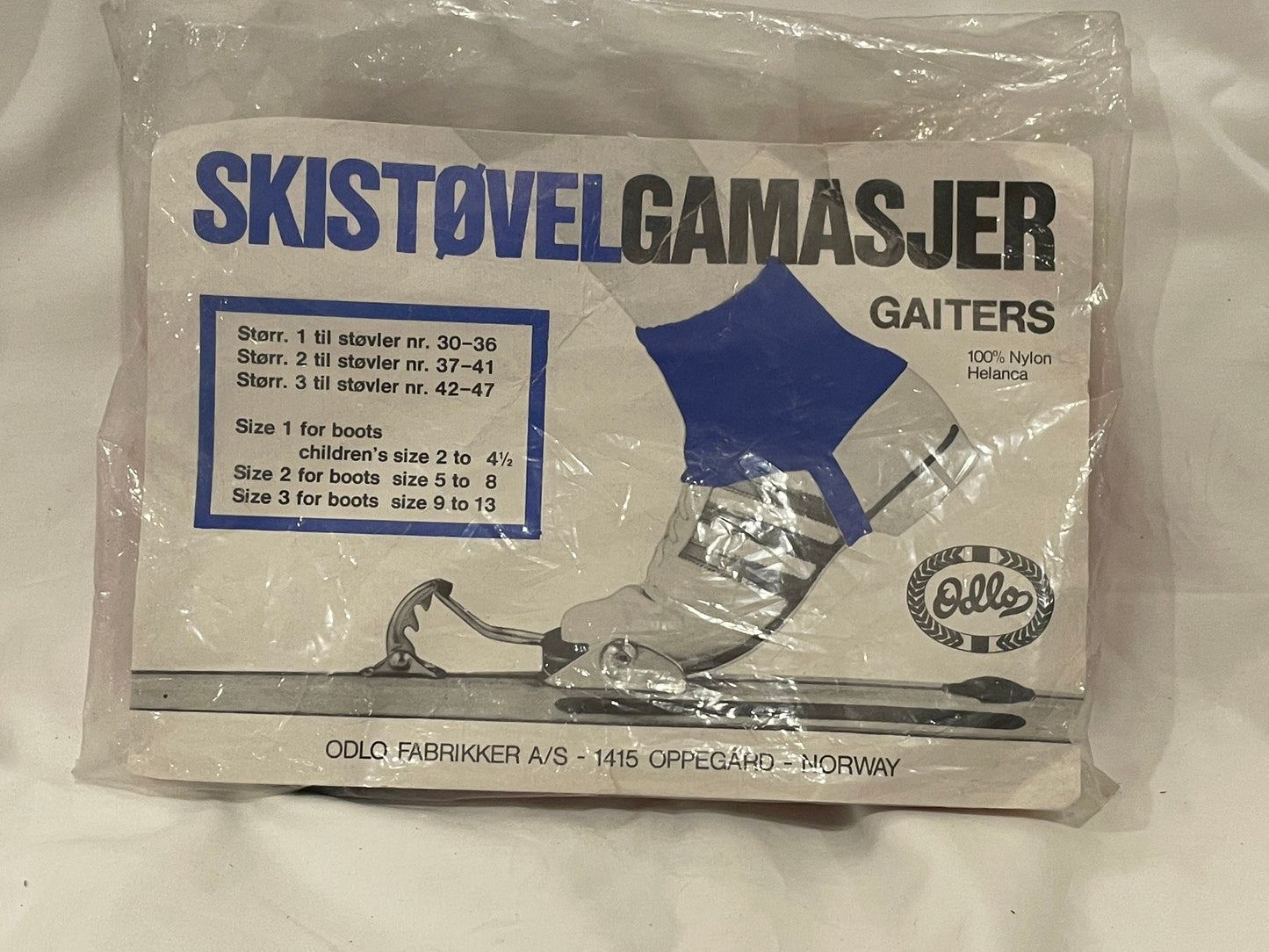 Vintage Cross-Country Ski Racing Gaiters - Odlo of Norway - Unused, in Original Packaging!