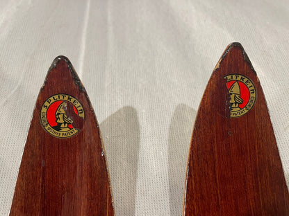210cm Splitkein Mid-1960s Wood Cross-Country Touring Skis - Great Condition!