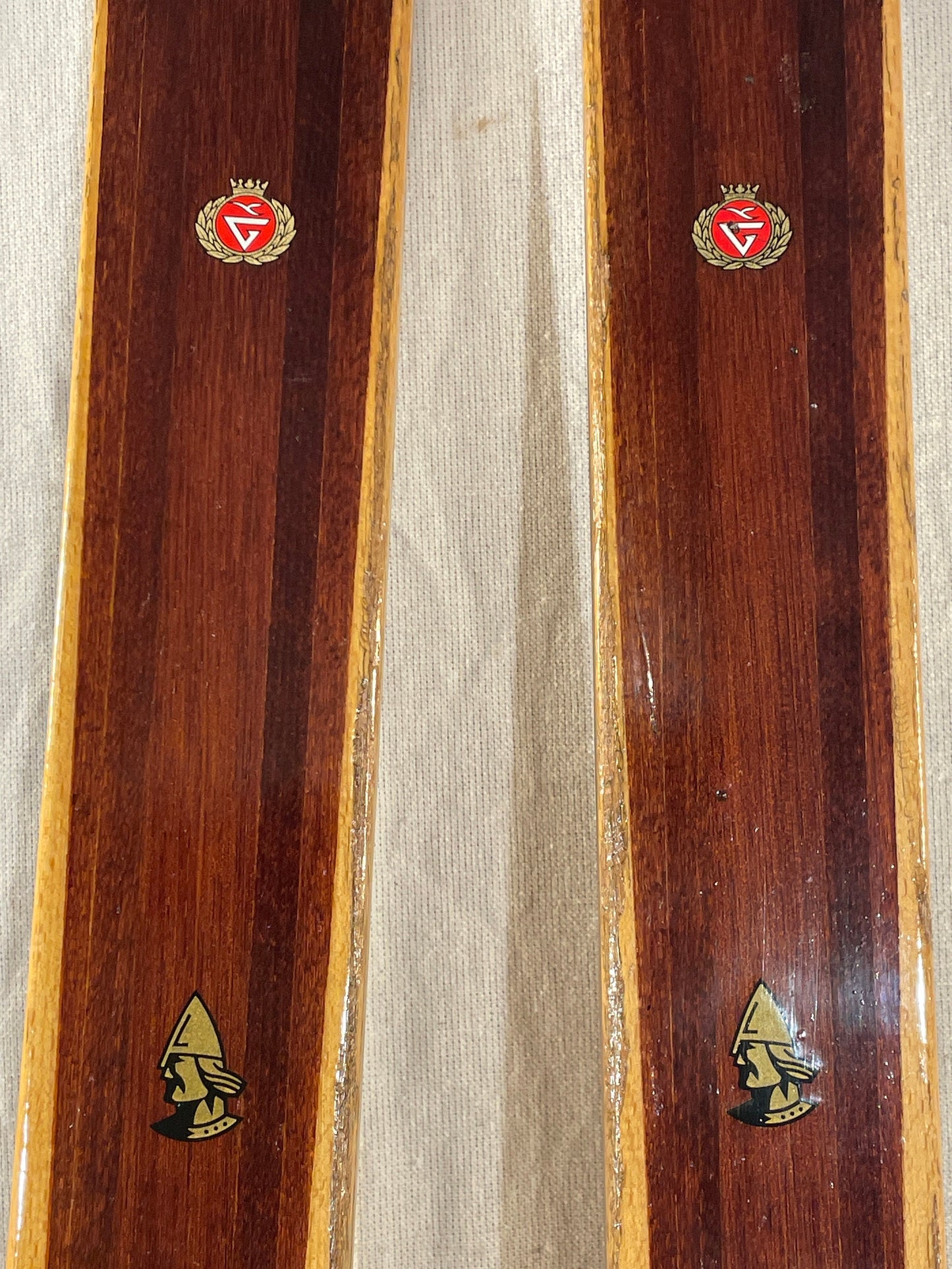 210cm Splitkein Mid-1960s Wood Cross-Country Touring Skis - Great Condition!
