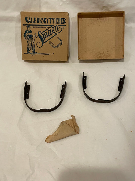 Leather Ski Boot Toe Protectors "Sålebestkytterer" - sz Smal