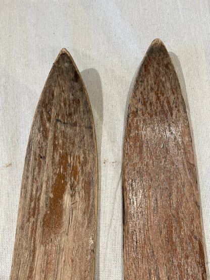 205cm Vintage Madshus of Norway Solid Hickory Cross-Country Skis - 1940s - "Cave Find"!!!!
