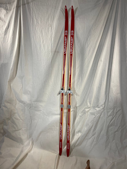 210cm Esko Järvinen Wood Cross-Country Racing Skis - Birch Base - Never Tarred