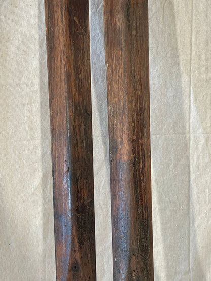 215cm SOLID WOOD Lampinen Vintage Cross-Country Skis from FINLAND - 1940s