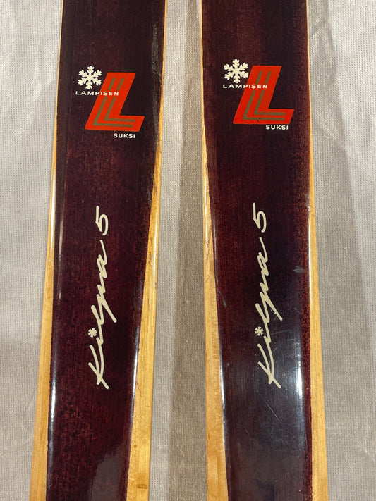 200cm Lampinen "Kilpa 5" Wood Cross-Country Racing Skis - 1970s - FINLAND!!!