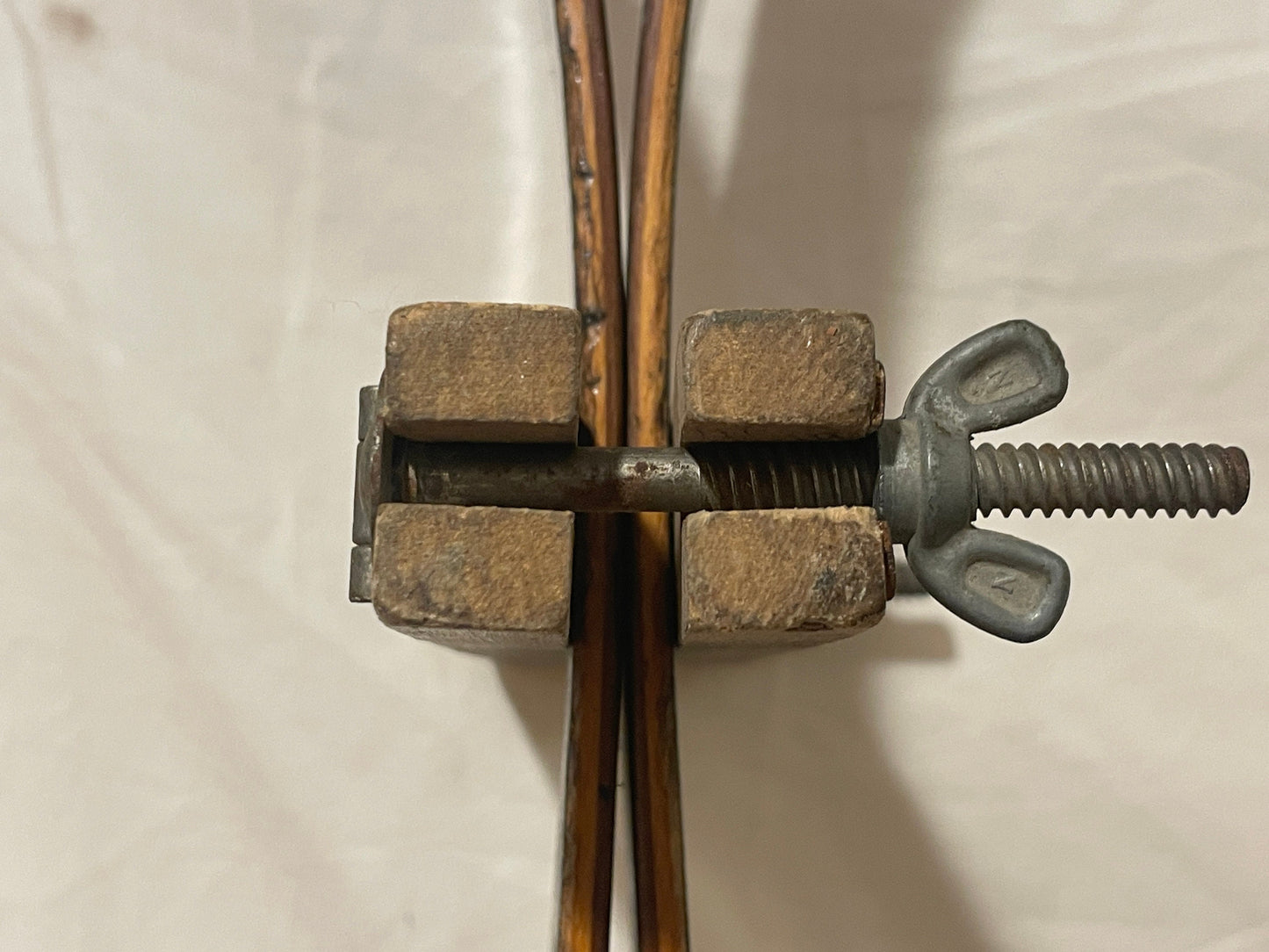 Vintage Wood Ski Clamp from FINLAND