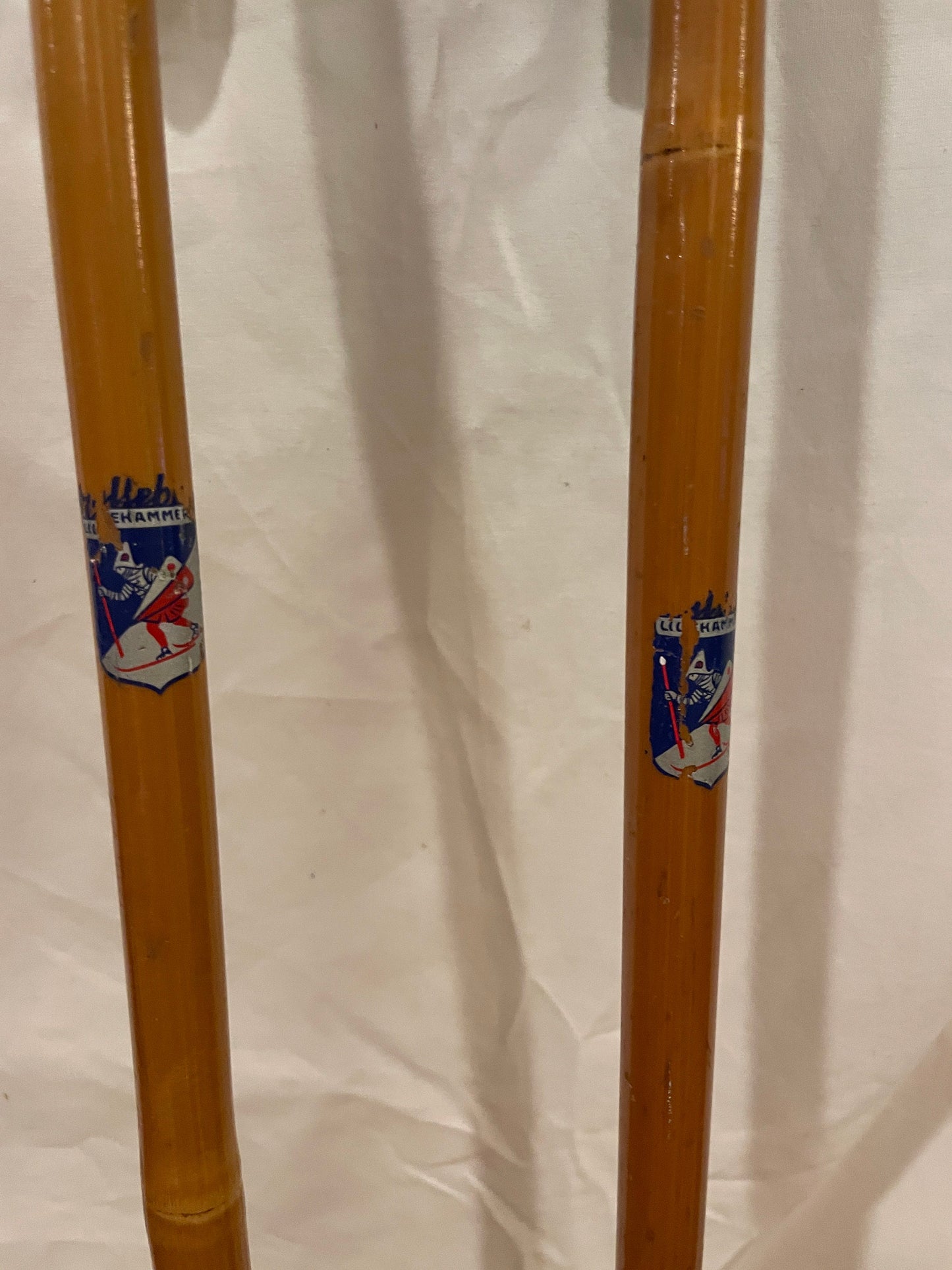 130cm Liljedahl Norwegian Bamboo Cross-Country Ski Racing Poles - Bamboo/Leather