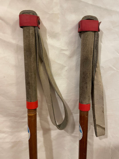 135cm "Korpela" Bamboo Cross-Country Ski Poles - Finland - 1960s