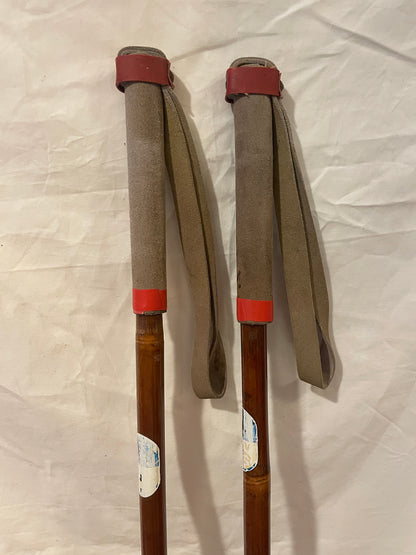 150cm "Korpela" Bamboo Cross-Country Ski Poles - FINLAND SUOMI FINLAND - 1960s
