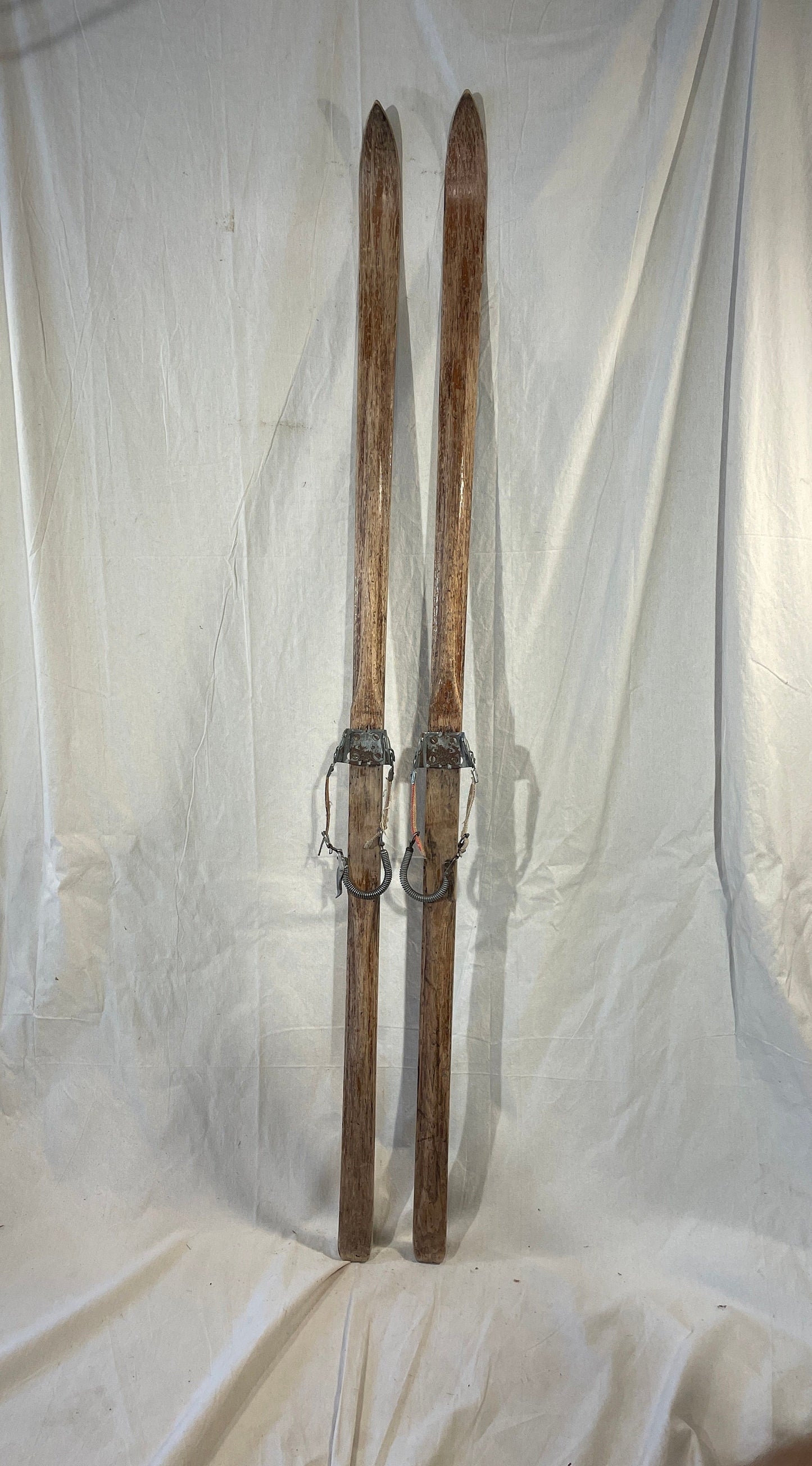 205cm Vintage Madshus of Norway Solid Hickory Cross-Country Skis - 1940s - "Cave Find"!!!!