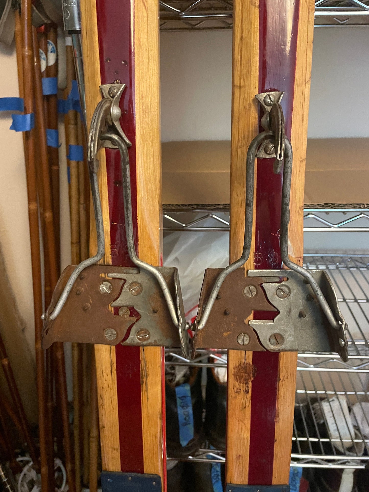 210cm Esko Järvinen Early 1960s Wood Cross-Country Racing Skis - Finland - SURVIVORS!!!