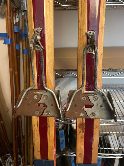 210cm Esko Järvinen Early 1960s Wood Cross-Country Racing Skis - Finland - SURVIVORS!!!