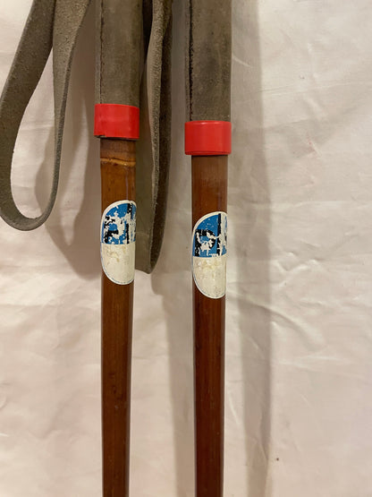 135cm "Korpela" Bamboo Cross-Country Ski Poles - Finland - 1960s