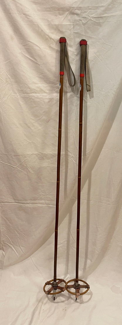 135cm "Korpela" Bamboo Cross-Country Ski Poles - Finland - 1960s