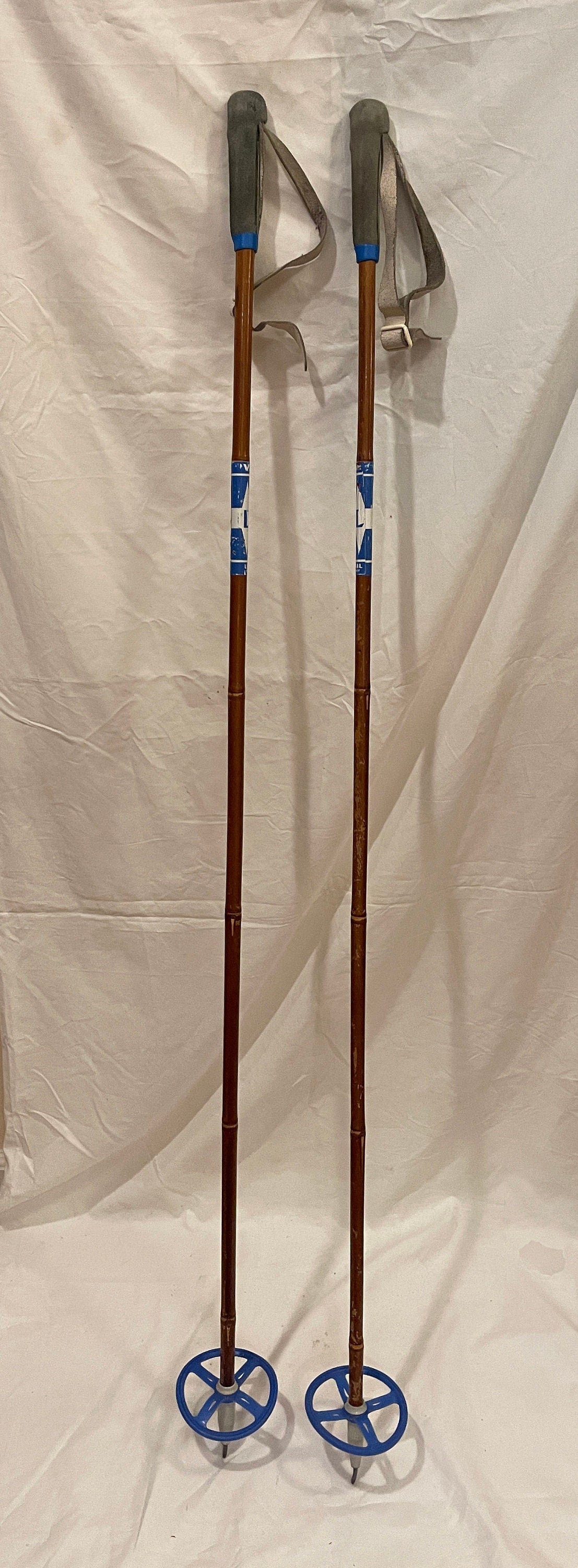 140cm cross country ski poles 140cm Liljedahl Bamboo Cross-Country Ski Poles - Late 1960s