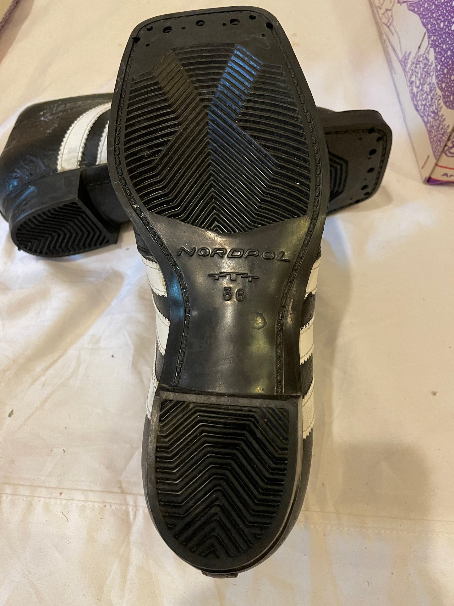 Size 36 (US Women's 5.5) Jette of Norway Early 1970s LEATHER Cross-Country Ski Boots - New Old Stock - New New New