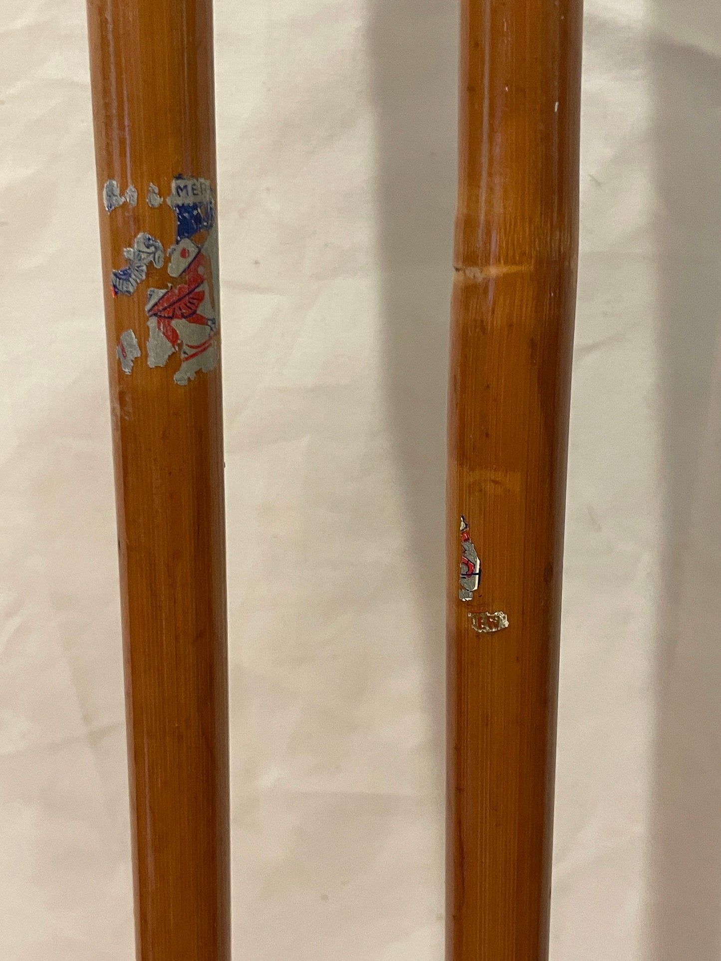 135cm Liljedahl Bamboo Cross-Country Ski Racing Poles - Mid 1960s!!