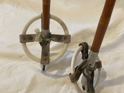 135cm Liljedahl Bamboo Cross-Country Ski Racing Poles - Mid 1960s!!