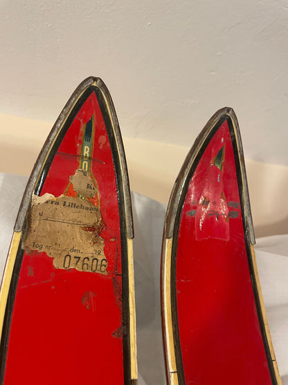 210cm Bonna of Norway Early 1960s Alpine/Backcountry Metal Edge Skis - RARE