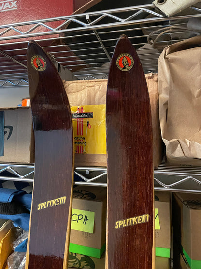 180cm Splitkein Early 1960s Wood Cross-Country Touring Skis - Great Condition!