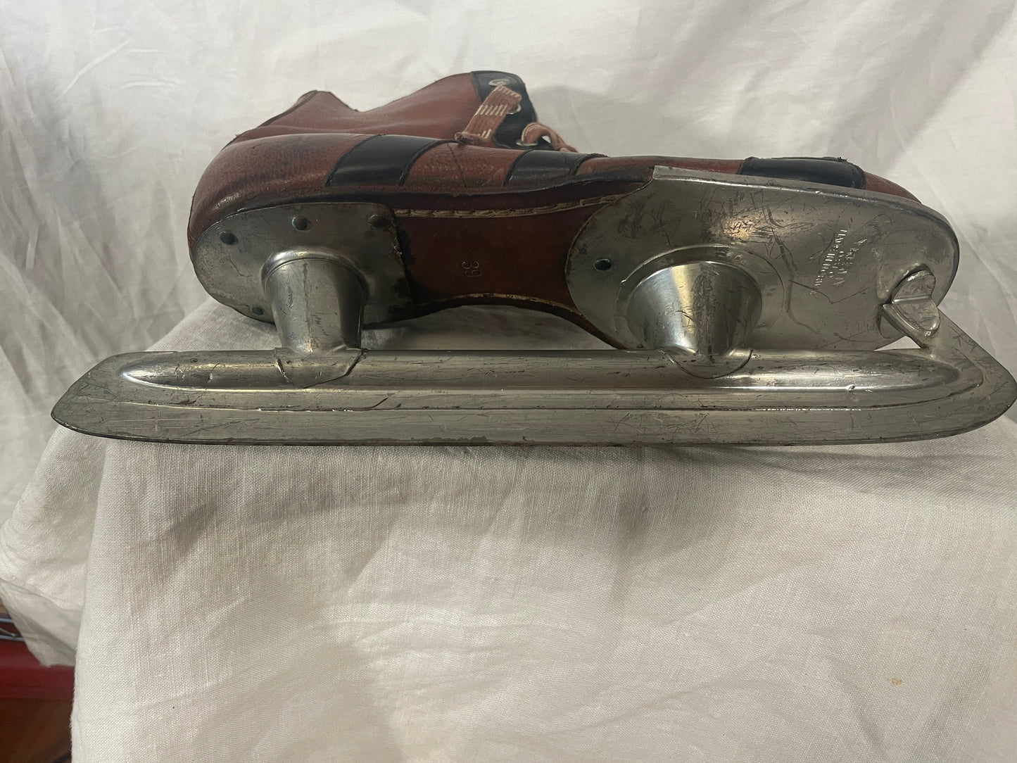 Sz 39 (US Men's 6.5/Women's 8-8.5) 1960s Gresvig All-Leather Ice Hockey Skates from NORWAY