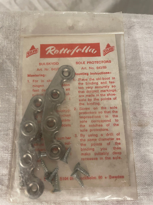 Vintage Rottefella "Smile Plates" for 3-Pin Ski Boots - 1970s!!!