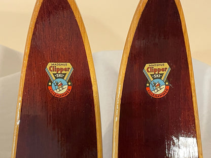 205cm Madshus "Clipper" Cross-Country Touring Skis - early 1960s - BARELY USED!!!